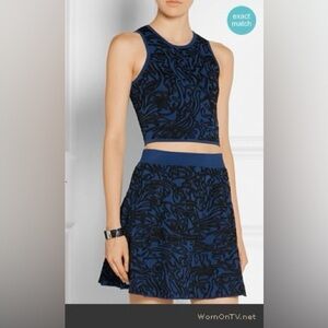 Cropped intarsia stretch-knit top by Opening Ceremony size Xsmall